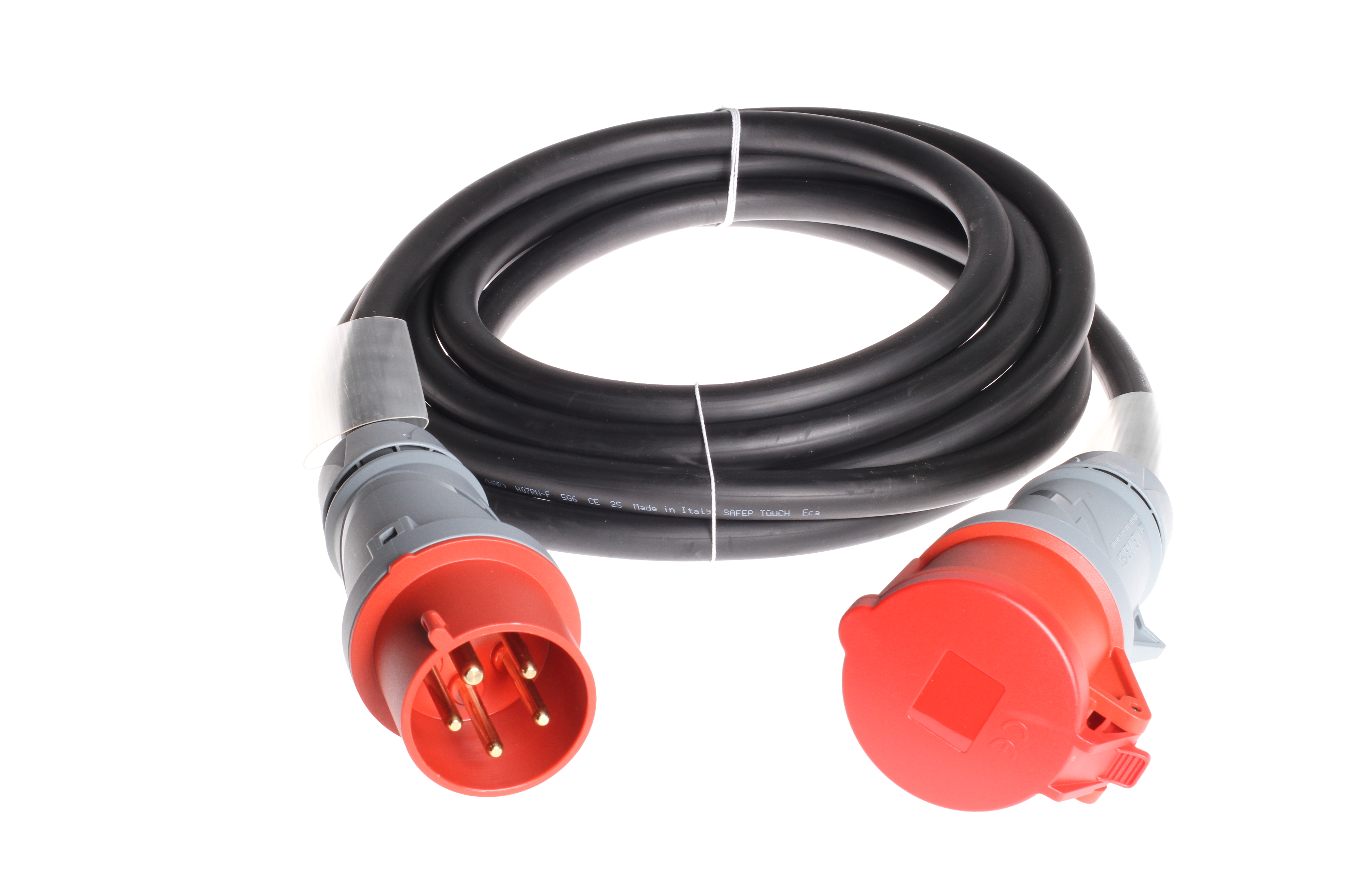 Rallonge CEE32 400 V, H07RN-F5G6, noire, 5 m