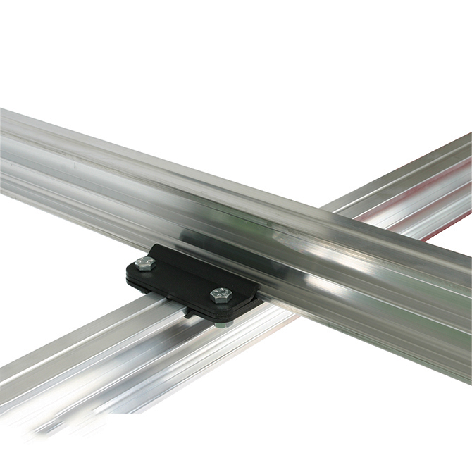 Doughty Engineering Studio Rail 90 Degree Crossover Bracket Supplied with 4 X Rail Clamps