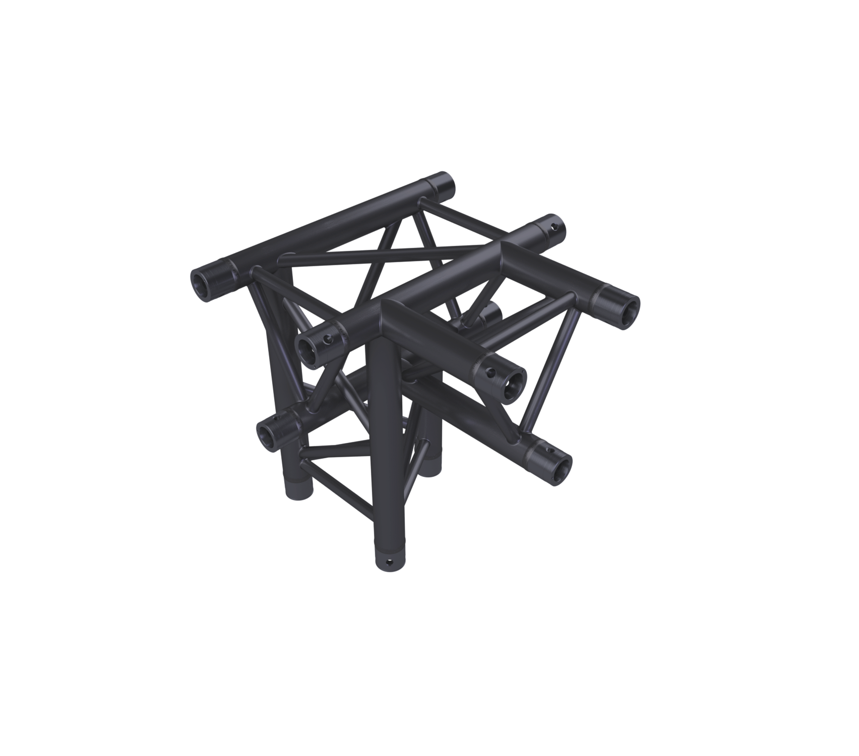 Eurotruss FD33 T-Stück + Up RIGHT 4-way corner 50 x 50 x 50 cm, schwarz