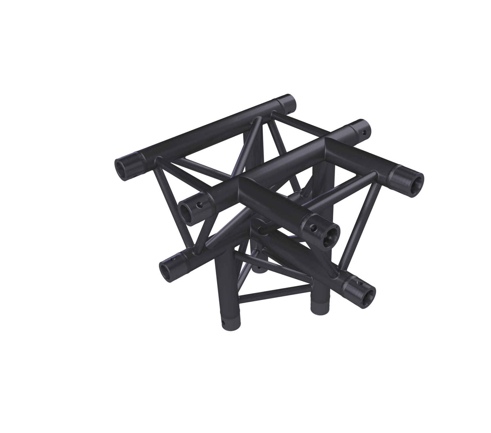 Eurotruss FD33 T-Stück + Up LEFT 4-way corner 50 x 50 x 50 cm, schwarz