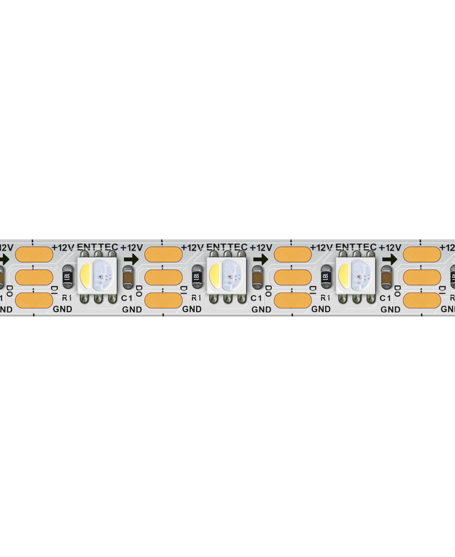 Enttec Pixel Tape, 60 LED/m RGBW 12 V, blanc - Commande individuelle