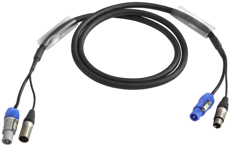 Major Combi Hybrid XLR XLR5 Powercon bleu gris