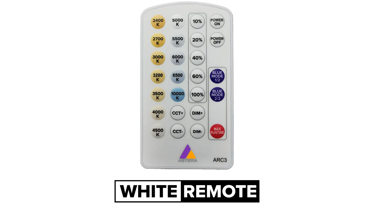 Astera ARC3 "White Remote" Infrarot Fernbedienung