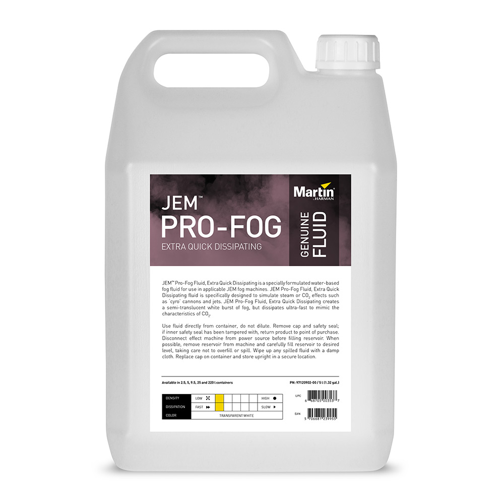 JEM Professional Pro-Fog Fluid Extra Quick Dissipating, 4 x 5 l