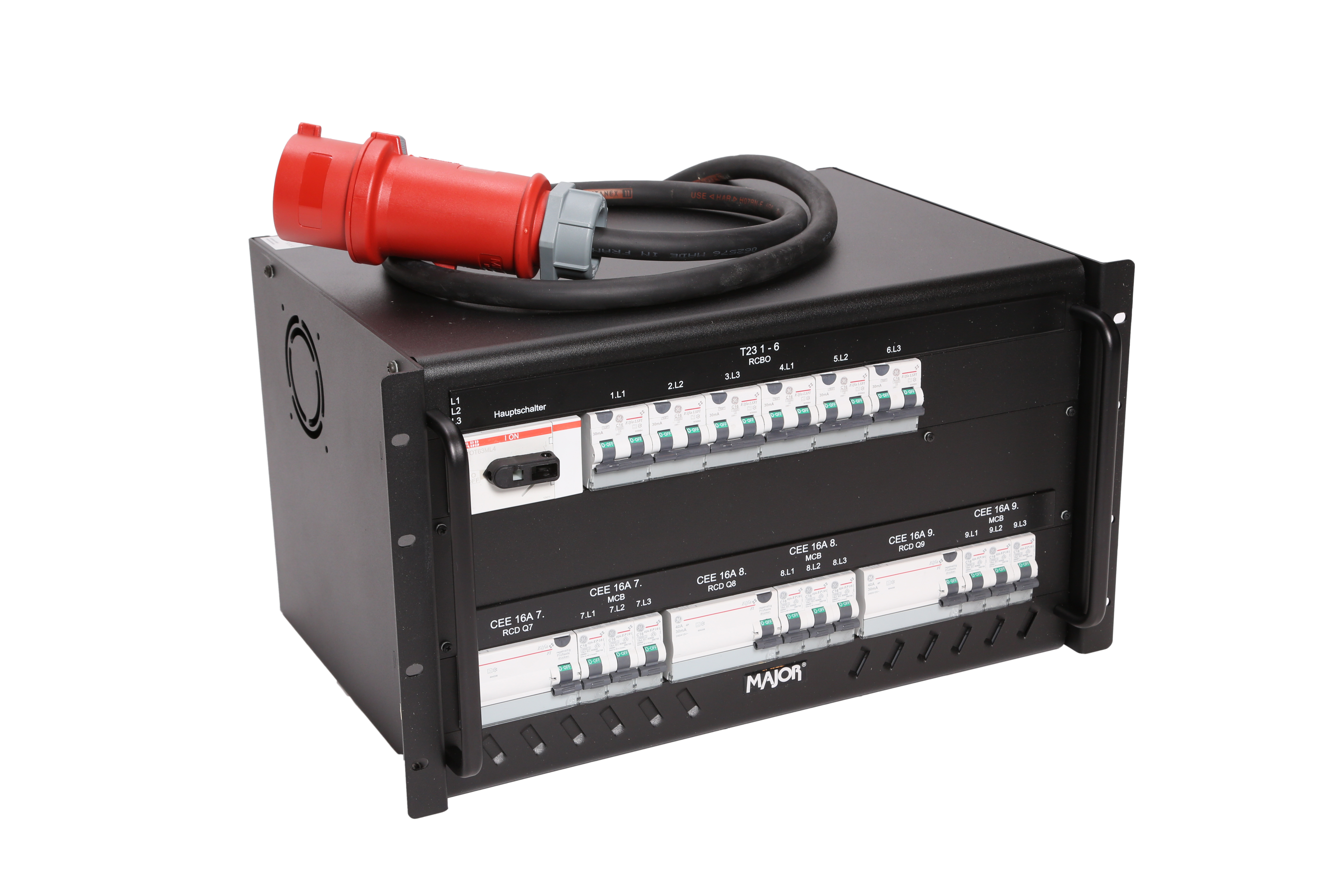 MAJOR Distributeur de courant 6U, entrée CEE32A