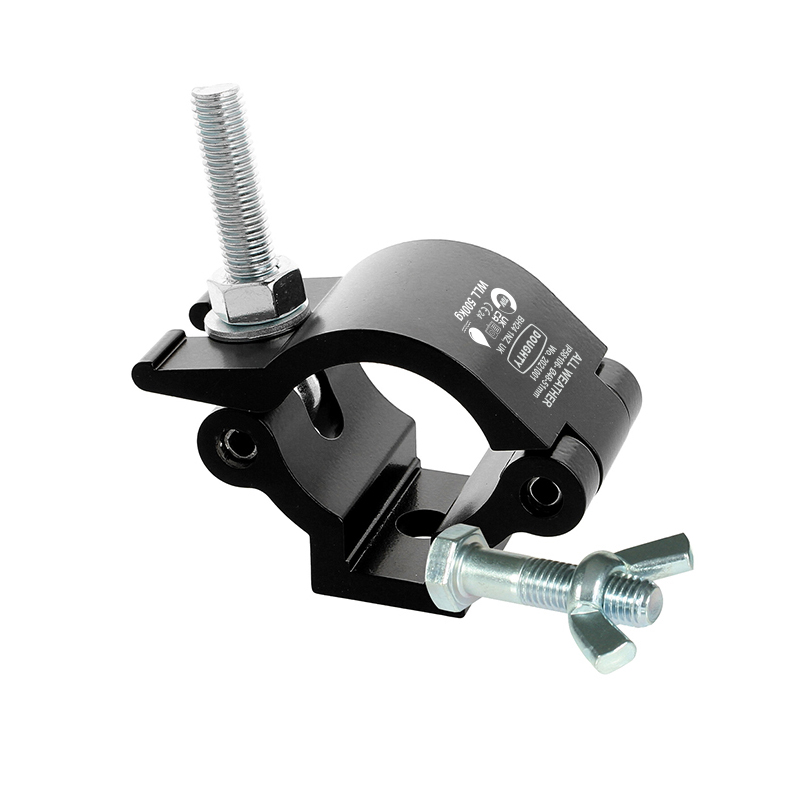 Doughty Engineering Lightweight Hook Clamp, schwarz - Stainless Steel