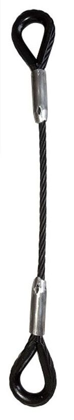 ELLER Corde de butée/Steel 10 mm, 1 t, longueur 100 cm, noir