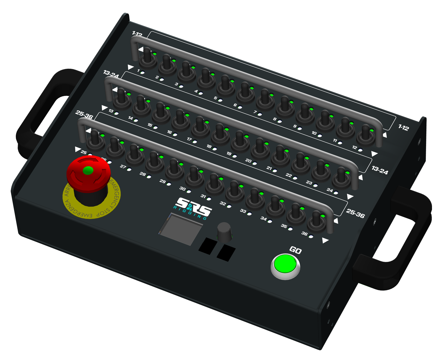 SRS ADR12-DIGI-AHD-T19 - Kabelfernbedienung mit TFT-Display, 12-Kanal