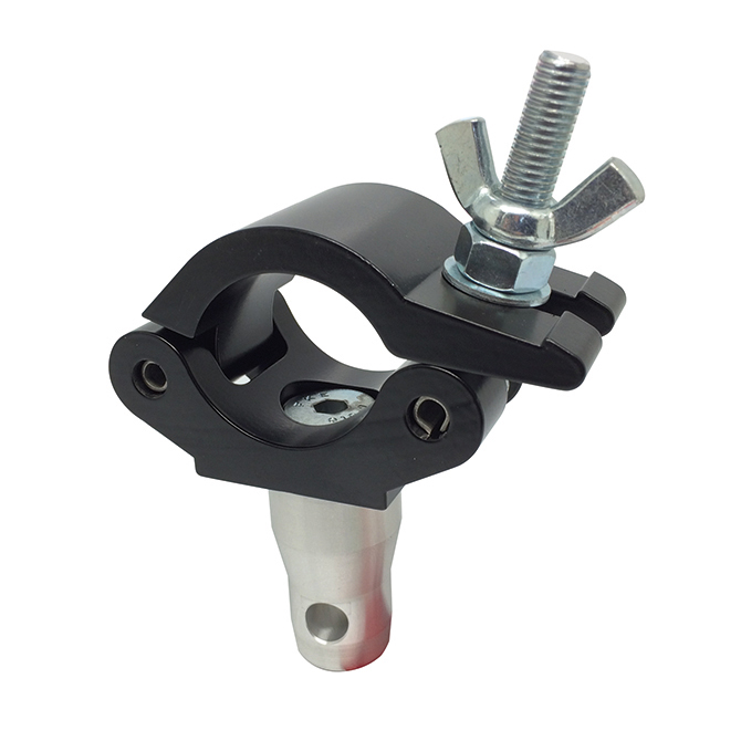 Doughty Engineering Weld Base Clamp avec connecteur demi-conique, noir