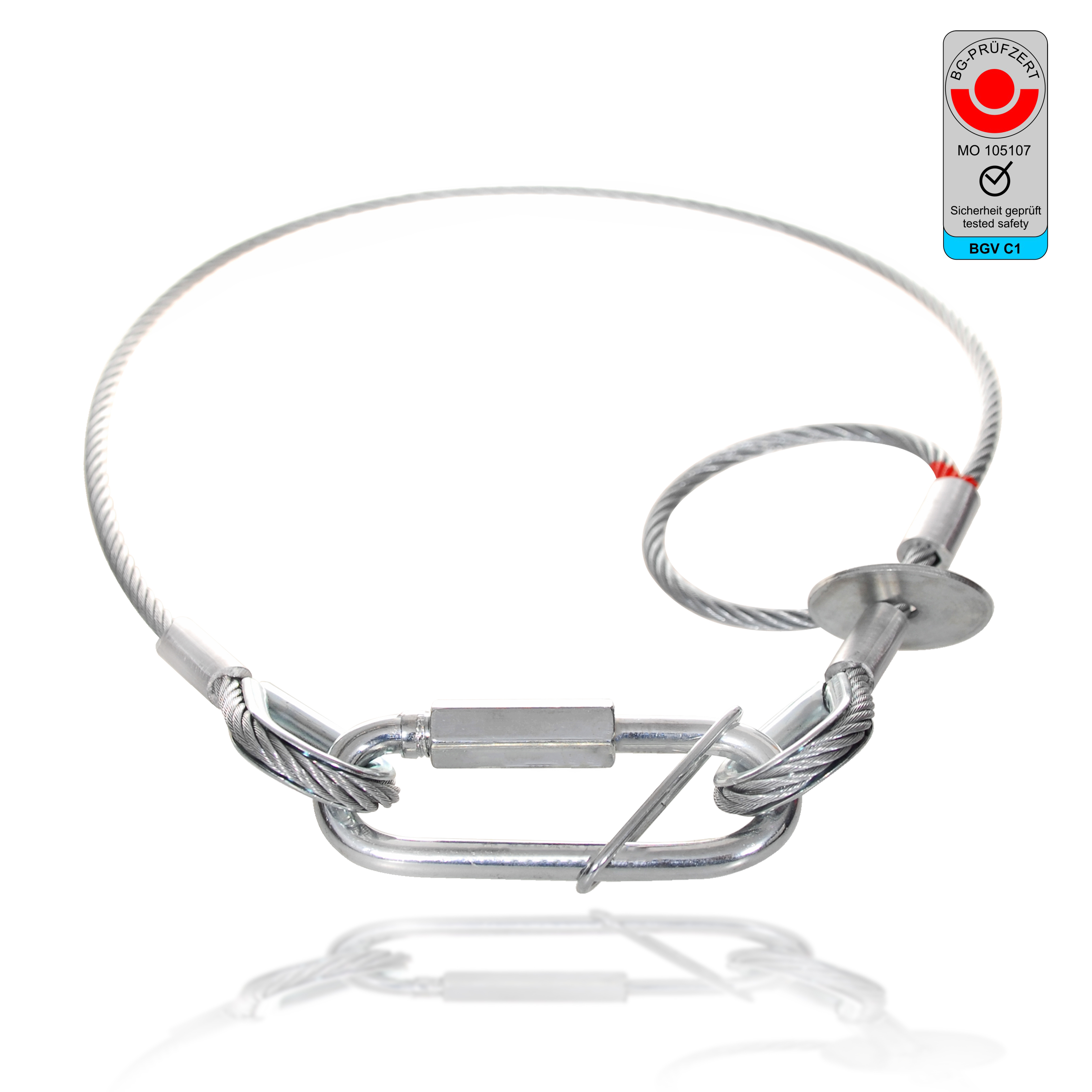 MAJOR corde de sécurité Saveking®, 3mm, 0,6m, argent