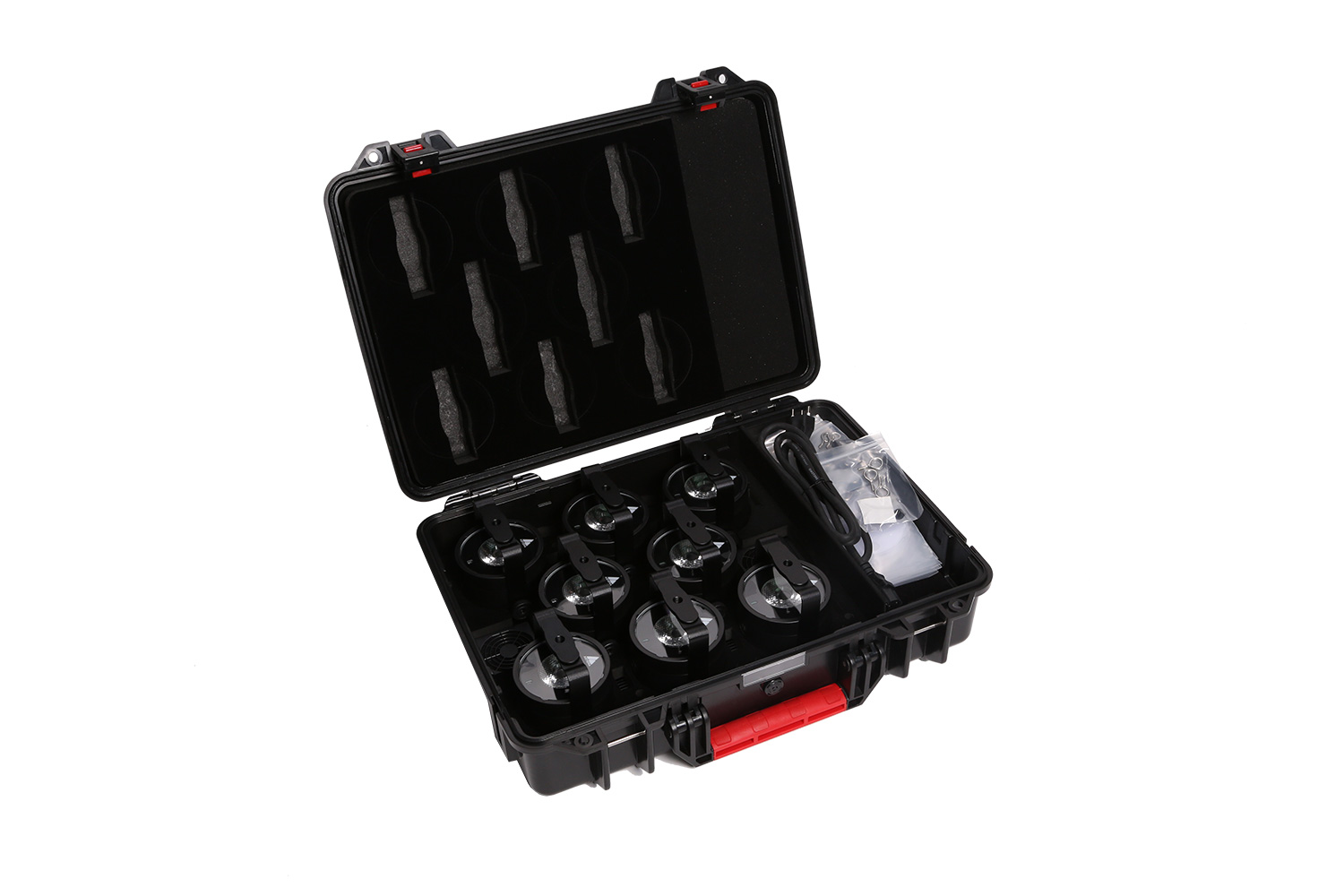 Astera AX3 Lightdrop Set RGBW LED Batterie infrarouge CRMX Valise de chargement