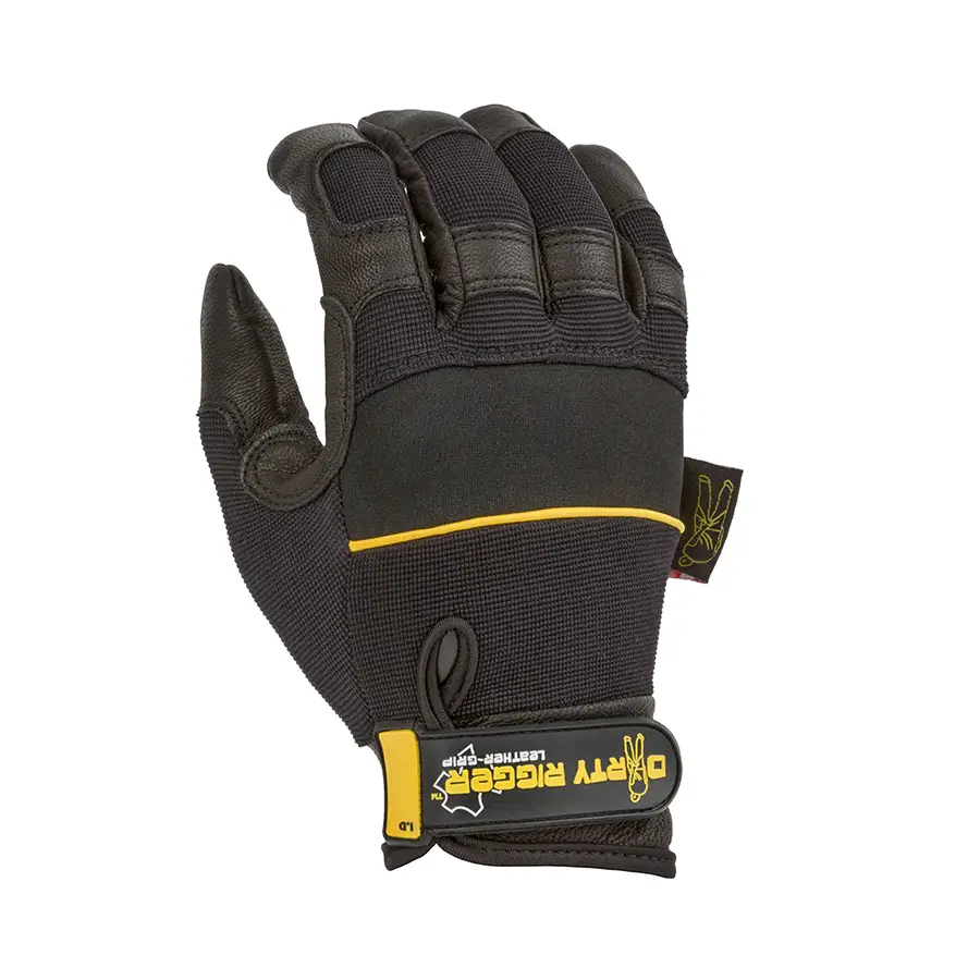 Dirty Rigger Leather Grip Heavy Duty Full Finger, taille S **article en fin de vie**