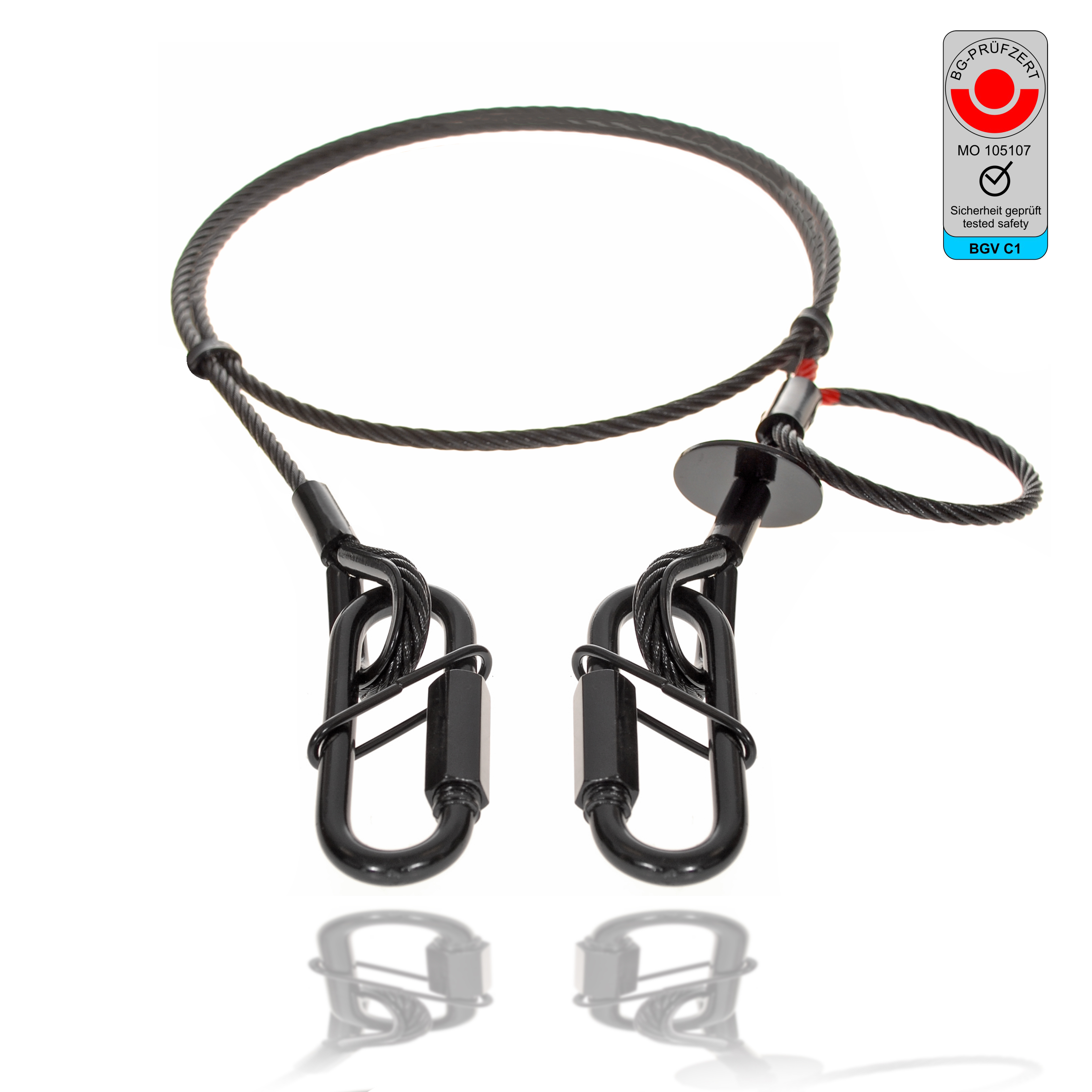 MAJOR corde de sécurité Saveking®, 3mm, 1 m, 2 maillons de liaison