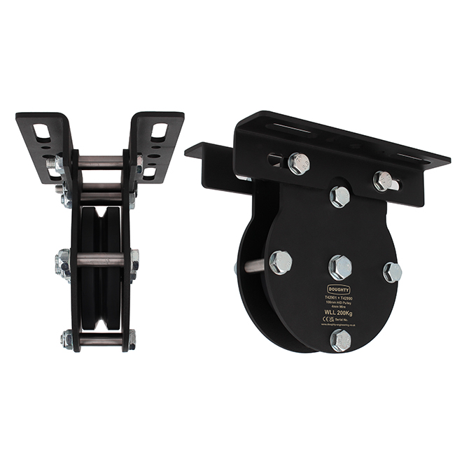 Doughty Engineering 100mm Heavy Duty Pulley (1-rond, pour câble en acier)