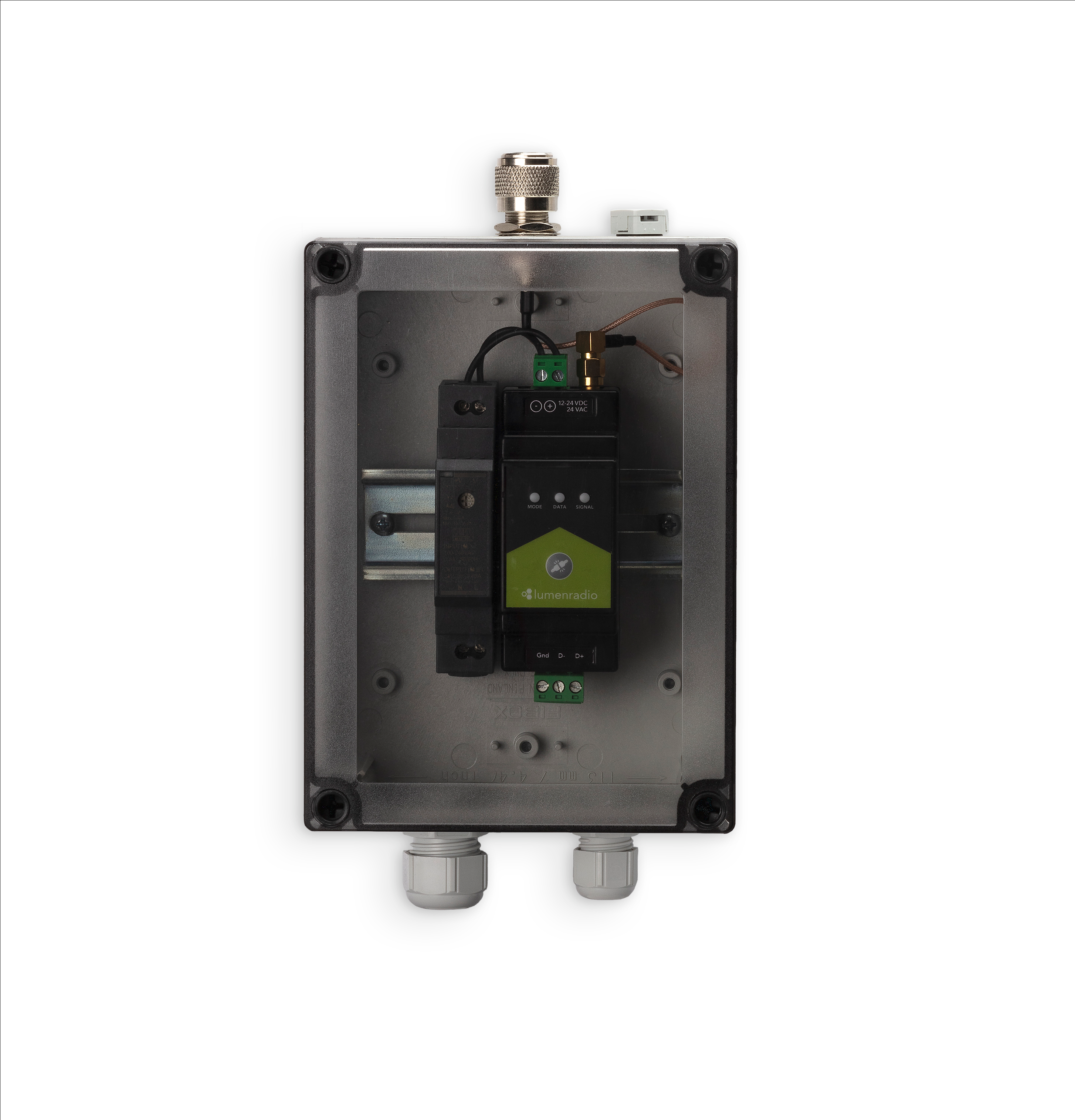 LumenRadio Boîtier DIN Galileo IP67