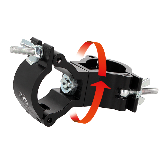 Doughty Engineering Atom Swivel Coupler, 38 mm/1 1/2", noir