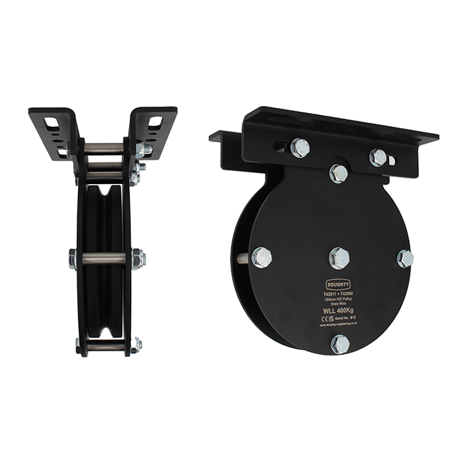 Doughty Engineering 150mm Heavy Duty Pulley (1-rond, pour câble en acier)
