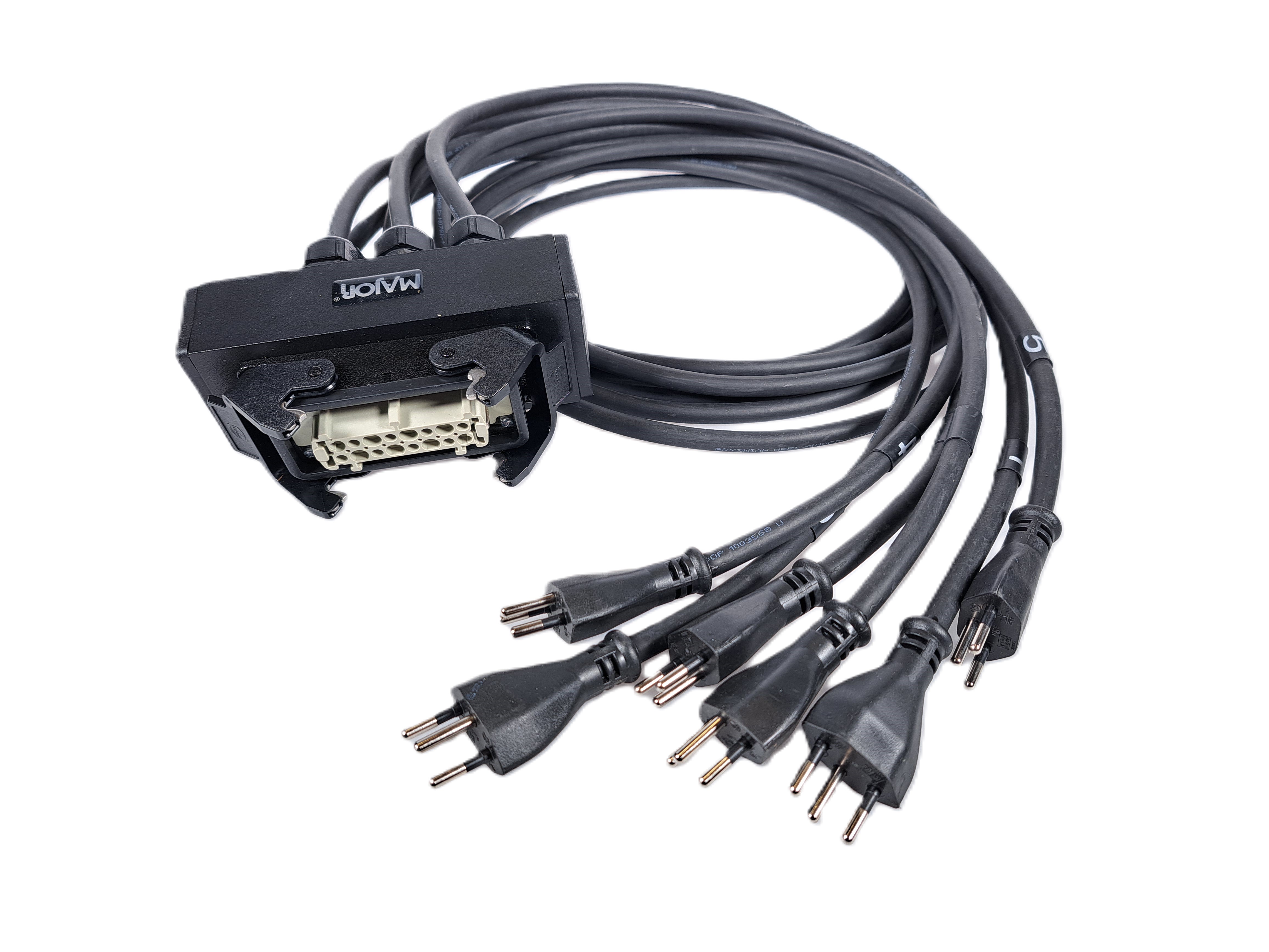 MAJOR Splitter (Peitsche), 6xT12 auf Harting HAN 16E female