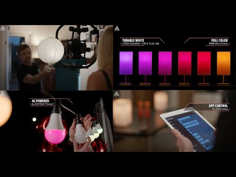 Astera NYX Bulb, 10 W RGB Mint Amber E27, Gehäuse Schwarz